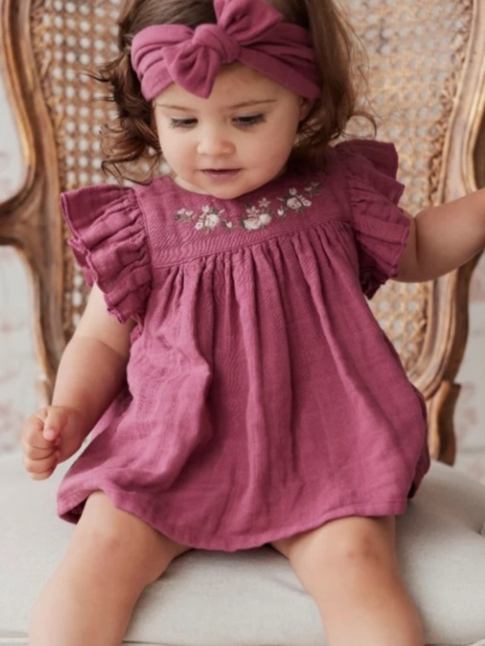 Jamie kay muslin Eleanor top - rasberry pink -2y - Picture 2 of 3